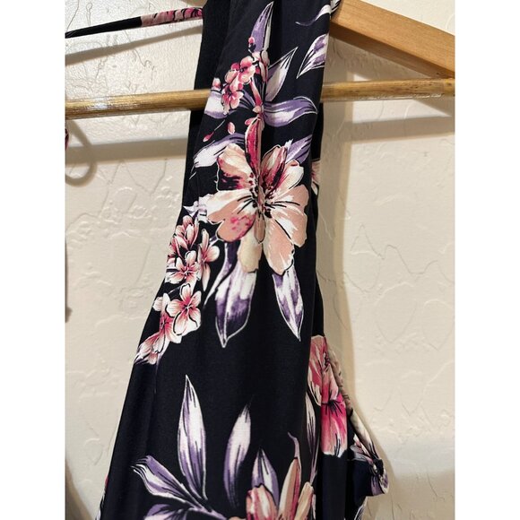 Tropical Floral Deep V neck Once Piece Swimsuit size XL Cheeky High Leg Travel - Picture 12 of 14